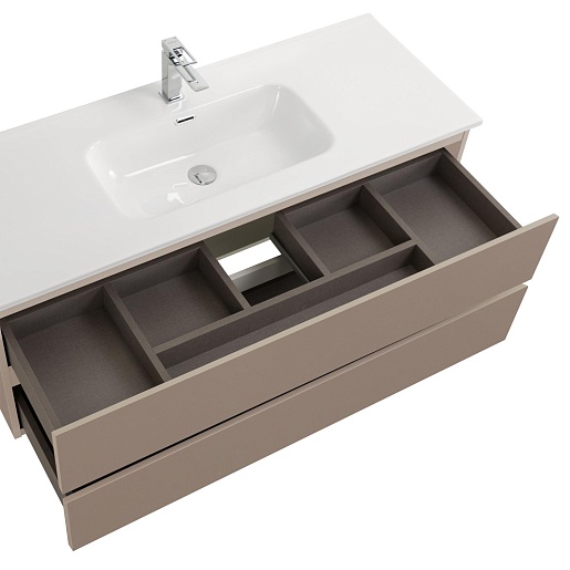BelBagno Тумба с раковиной Kraft 120 подвесная Бежевый матовый – картинка-7