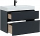 Aquanet Мебель для ванной Бруклин 85 подвесная черная матовая – картинка-58