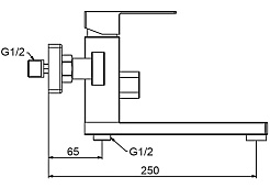 Frap Смеситель для ванны с душем H802-6 F32802-6 черный – фотография-2