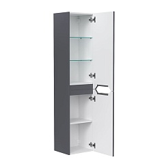 Equil Шкаф пенал Mirage 36 R подвесной графит софт – фотография-2