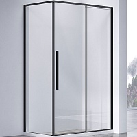 Vincea Душевой уголок Slim-N 110x80 VSR-4SN8011CLB профиль черный стекло прозрачное