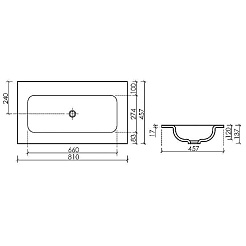 Ceramicanova Мебельная раковина Grace 81 без отверстий CN7012MBwx чёрный матовый – фотография-3