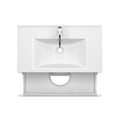 Зов Мебель для ванной Дион 60 подвесная матовая белая – фотография-4