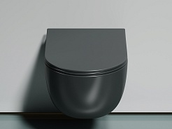 Ceramicanova Подвесной унитаз Modena Rimless CN6063MDH тёмный антрацит матовый – фотография-4