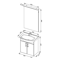 Aquanet Мебель для ванной "Ирис 60" дверцы – фотография-7