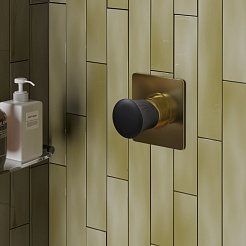 Paini Смеситель для душа Domus 18PJ690PZ встраиваемый, брашированные золото/чёрный – фотография-4