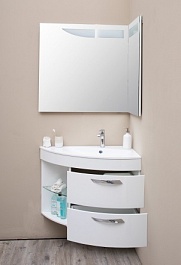 De Aqua Мебель для ванной Трио Люкс 90 R, зеркало Трио Люкс – фотография-4
