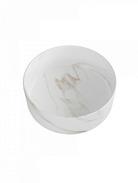 Teymi Раковина накладная в ванную Lina D35 мрамор белый матовый T50182 – фотография-8