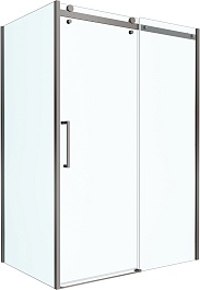 BelBagno Душевой уголок Marino MARINO-2-AH-1-140/90-C-GM 140x90 профиль оружейная сталь стекло прозрачное – фотография-1