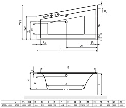 Excellent Акриловая ванна Sfera Slim 170x100 левая – фотография-3