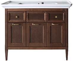 ASB-Woodline Тумба под раковину Гранда 105 антикварный орех – фотография-1