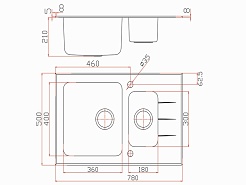 Zorg Кухонная мойка "Inox Glass" GL-5078-2 -WHITE – фотография-2