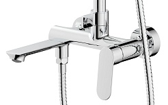 Azario Душевая стойка Alanti AZ-K2332-1 хром – фотография-8