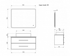 ASB-Woodline Мебель для ванной Санди 100 – фотография-4