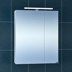 СанТа Зеркальный шкаф Стандарт 60 свет белый – фотография-3