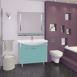 Misty Зеркало для ванной Джулия 120 голубое – фотография-2