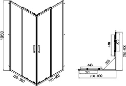 Vincea Душевой уголок Rapid-N 80/90x80/90 VSS-3RN9090E10CL профиль хром стекло прозрачное – фотография-6