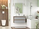 Brevita Мебель для ванной Chester 90 подвесная серая/дуб чарльстон темно-коричневый – фотография-16