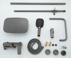 Gappo Душевая стойка G48-9 G2448-9 оружейная сталь – фотография-4