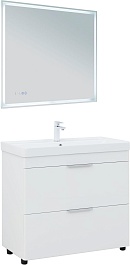 Aquanet Тумба с раковиной Ирис New 90 белая – фотография-17