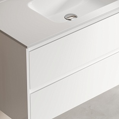 Sancos Тумба с раковиной Libra 100 белый глянец раковина Element 101 CN7003 – фотография-6