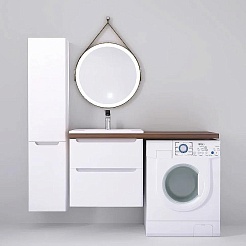 Jorno Шкаф пенал Wood 33/150 белый – фотография-3