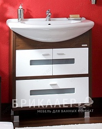 Бриклаер Мебель для ванной Бали 75 R венге – фотография-4