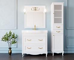 ValenHouse Комплект мебели Лиора 90 белый, фурнитура золото – фотография-4