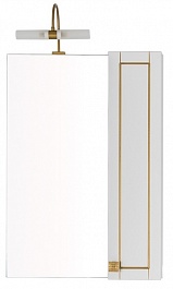 Aquanet Зеркальный шкаф "Честер 60" белый/золото – фотография-4