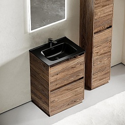 Sancos Тумба с раковиной Libra Floor 60 дуб чарльстон раковина Element 61 CN7001MB – фотография-3