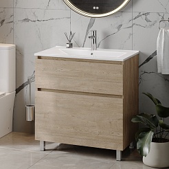 Teymi Тумба с раковиной Laina 80 дуб светлый – фотография-4