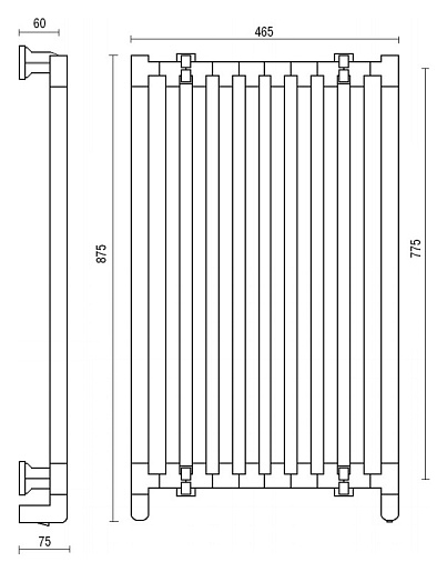 Margaroli Полотенцесушитель Cielo 580 вертикальный – фотография-2