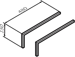Am.Pm Комплект ножек для тумбы Func 2 шт. графит матовый – фотография-2