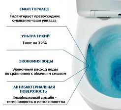 Ceruttispa Унитаз подвесной Clio Aria Tornado CT10582 белый – фотография-5