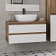 Brevita Мебель для ванной Dakota 80 подвесная дуб галифакс олово/белая – фотография-16