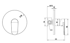 Aquatek Смеситель для душа и ванны Ника AQ1866CR хром – фотография-5