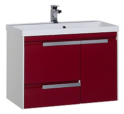 Aquanet Тумба под раковину Тиволи 80 бордо – фотография-1
