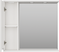 Misty Зеркальный шкаф Атлантик 80 L белый – фотография-3