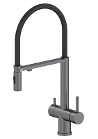 Oliveeka Смеситель для кухни K OL-458009-BGM матовый оружейный металл