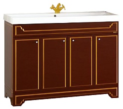 Misty Тумба для умывальника Praga 120 бордо патина – фотография-1