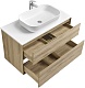 Акватон Мебель для ванной с белой столешницей Либерти 100 Лола дуб эльвезия – картинка-17