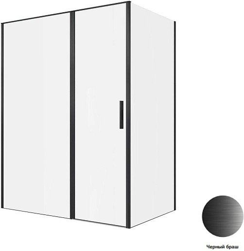Allen Brau Душевой уголок Priority 160x100 3.31039.BBA/3.31048.BBA чёрный браш – картинка-5