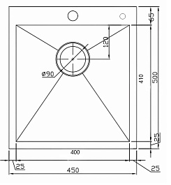Hoffger Мойка для кухни 4550 Satin – фотография-3