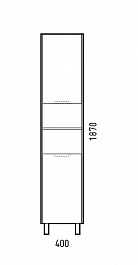 Corozo Шкаф-пенал Остин 40, сонома – фотография-2