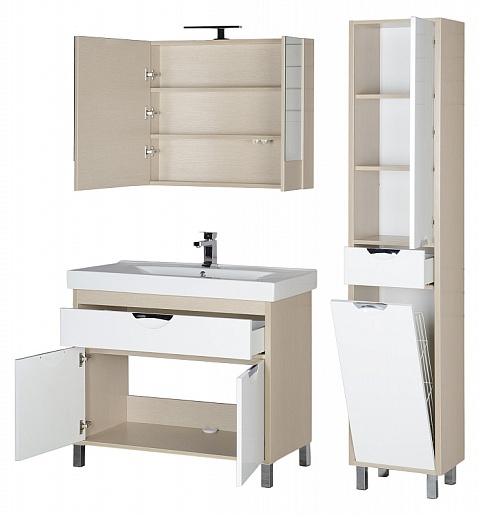 Aquanet Мебель для ванной  "Гретта 90" светлый дуб (172721) – картинка-7