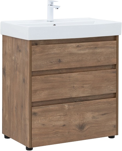 Aquanet Тумба с раковиной Nova Lite 75 дуб рустикальный – фото-1