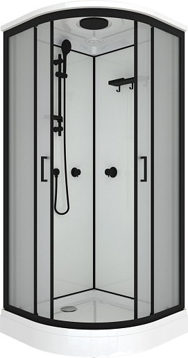 Triton Душевая кабина Прайм-Блэк-Вельвет 90x90 А – фото-1