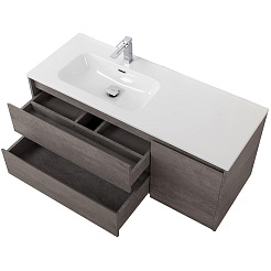 BelBagno Тумба под раковину Kraft 100 L подвесная Cemento Grigio – фотография-5