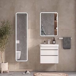 Equil Зеркальный шкаф Soldi 60 R белый софт – фотография-7