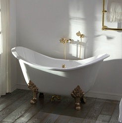 Фэма Чугунная ванна "Julietta", ножки бронза, покрытие хром, золото или бронза – фотография-5